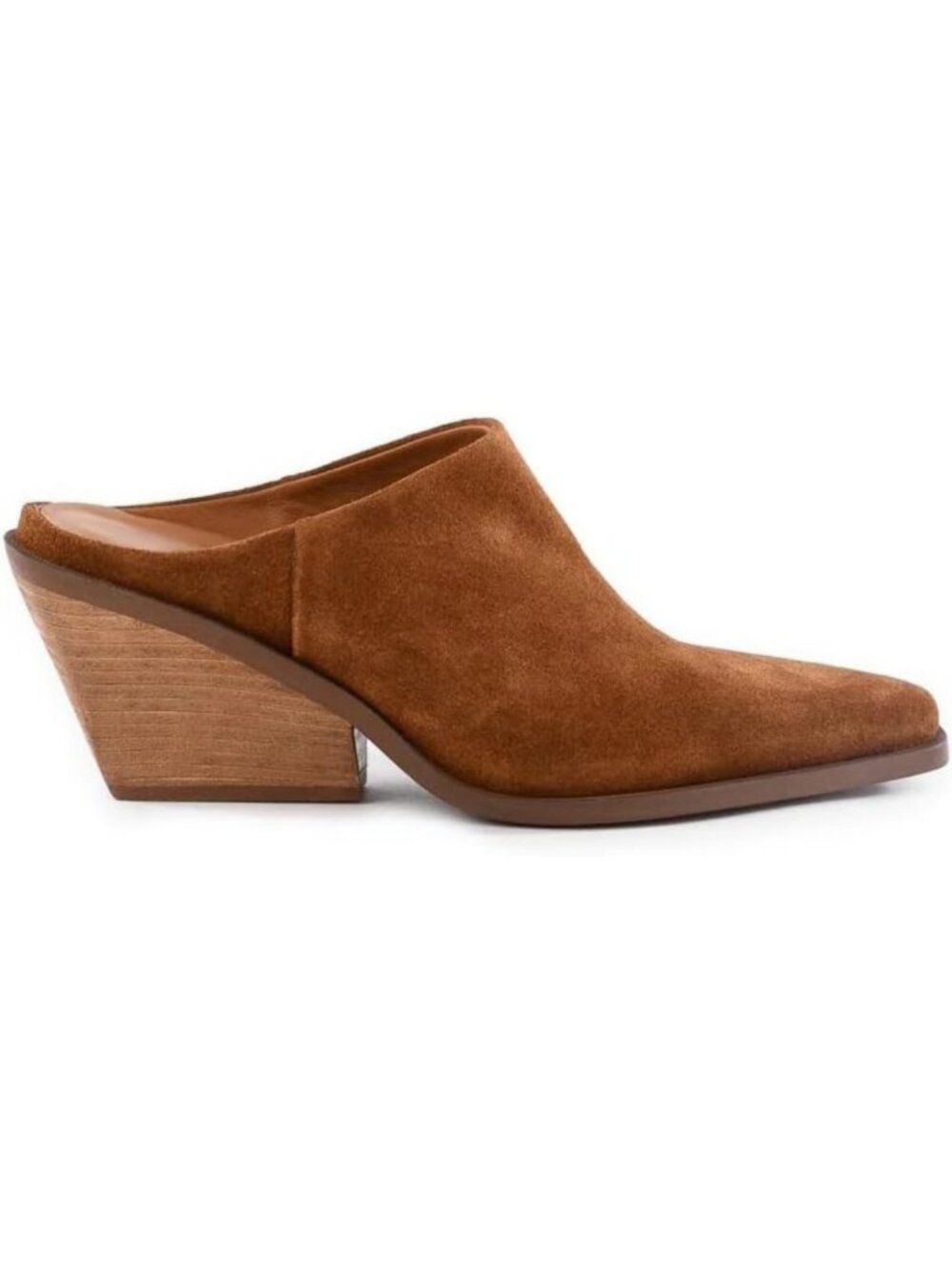Chic Western Slip-On Mules for Women | Closed Pointed Toe, Chunky Block Heel